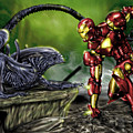 Alien vs Iron Man